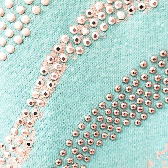 Karen Scott Mint Beaded Top NWOT - Picture 8 of 9